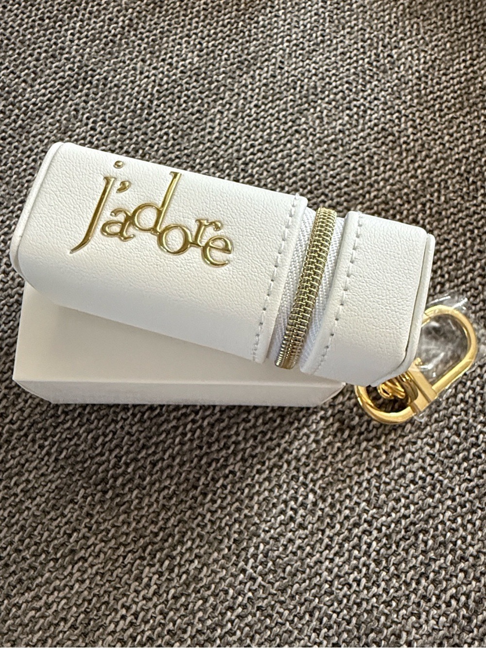 Dior J'adore White Mini Holder Key Ring Holder New Authentic - Picture 3 of 15